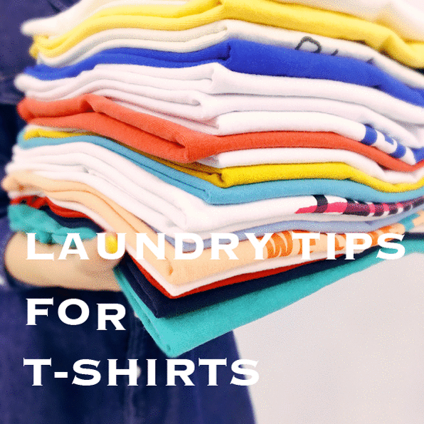 ランドリーのTシャツのお洗濯方法、シミや黄ばみの落とし方も！
