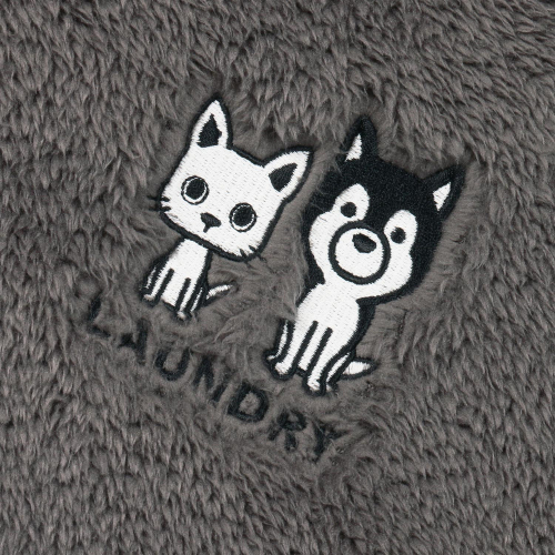 アニマル刺繍ボア CAT&DOG ZIPパーカー｜ランドリーTシャツ公式通販