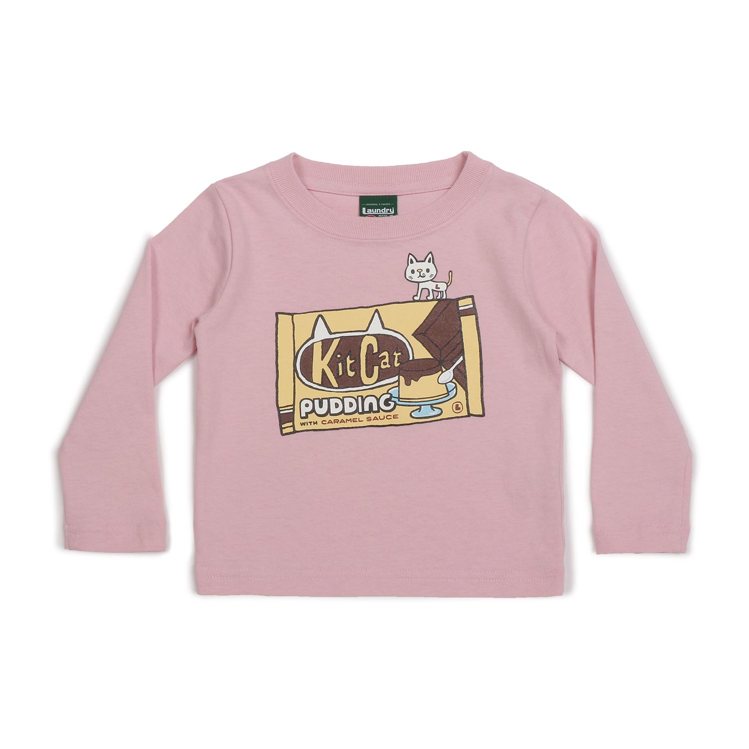 WEB限定 キッズ KitCat PUDDING ロングスリーブTシャツ｜ランドリーT